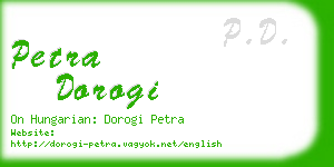 petra dorogi business card
